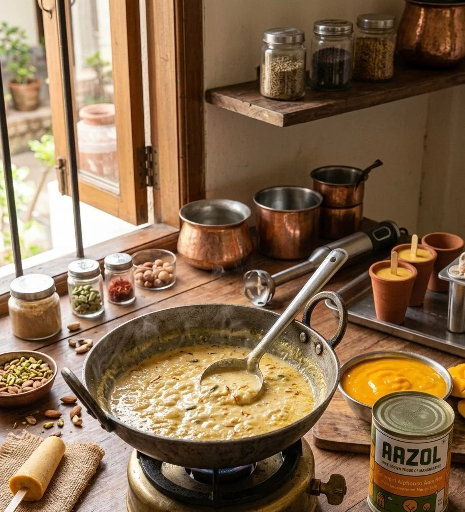 Slow-Simmered Rabri Meets Ratnagiri Alphonso: The Art of Making True Creamy Mango Kulfi