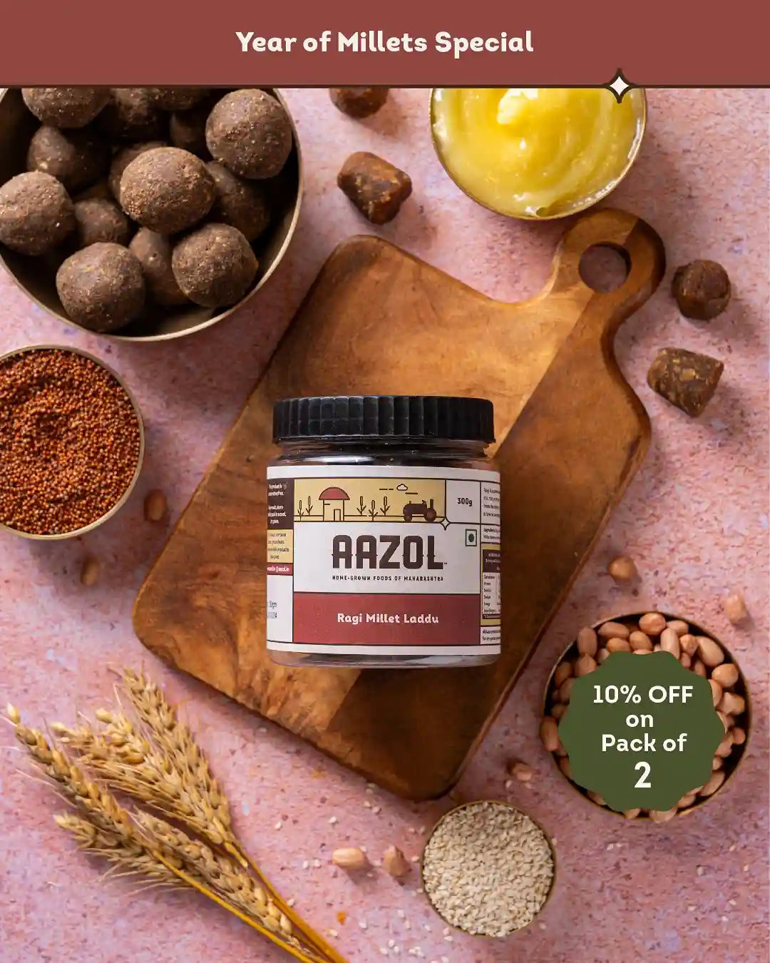 Ragi Millet Laddu (300g/600g)