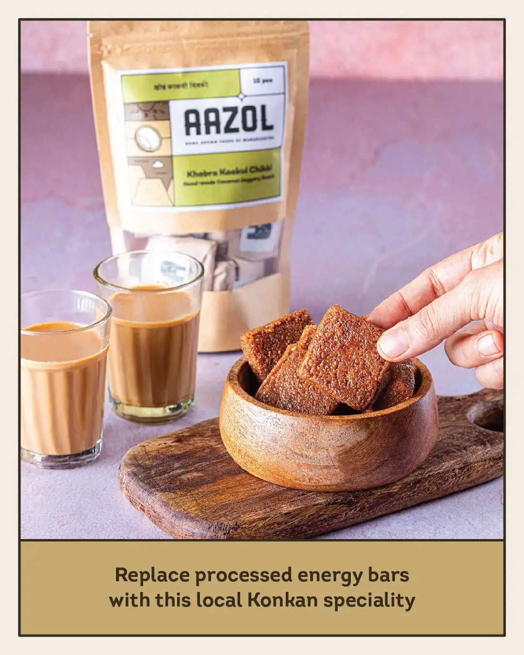 Soft Coconut Jaggery Chikki (10pcs/30pcs/60pcs)