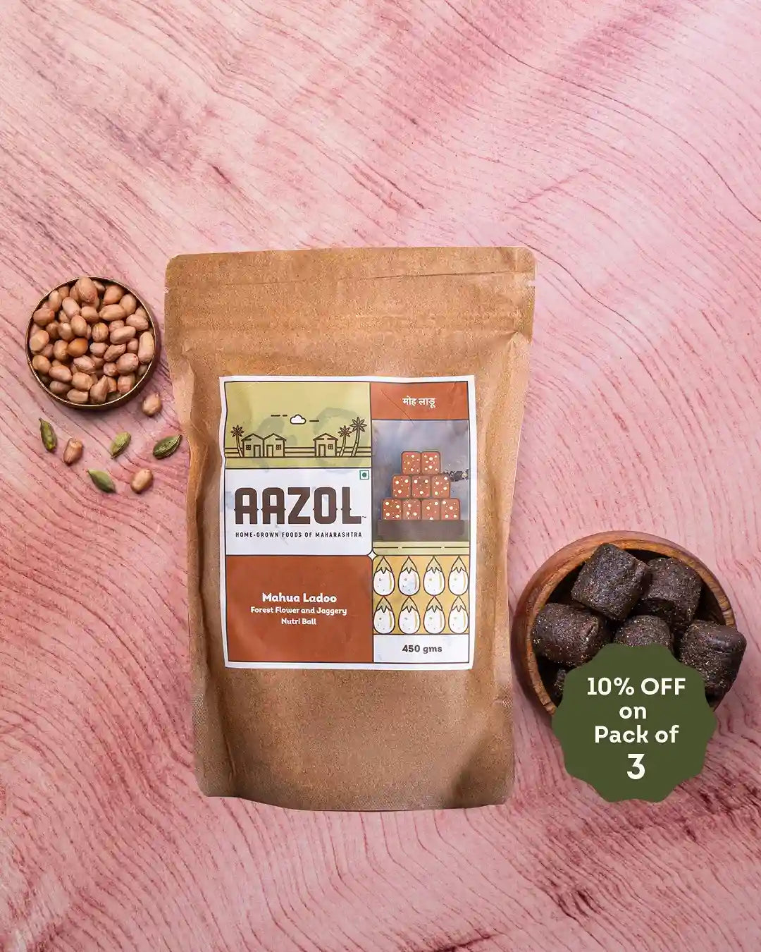 Mahua Laddu: Forest Flower and Jaggery Nutri Ball (250g/450g)