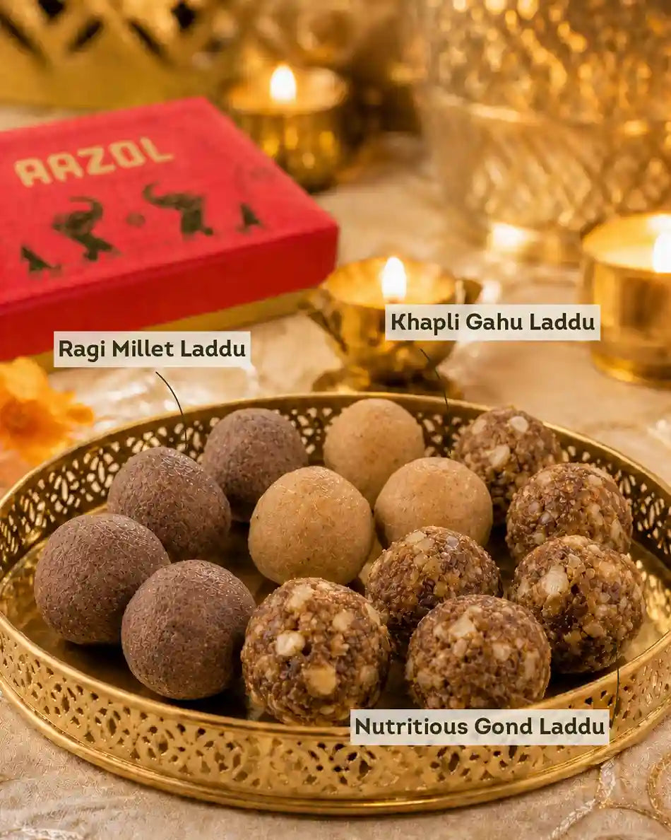 Aazol Heritage Laddus: Khapli | Gond | Ragi