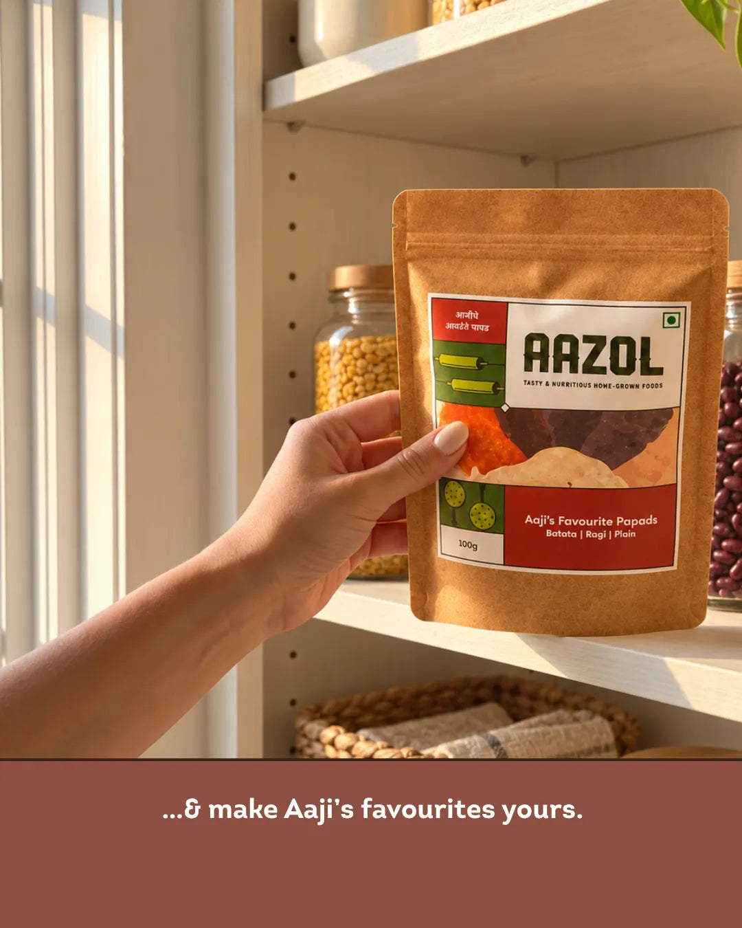 Aaji's Favourite Papads: Batata | Ragi | Poha