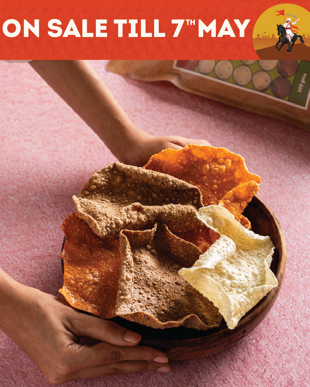 Aaji's Favourite Papads: Batata | Ragi | Poha (100g/400g)