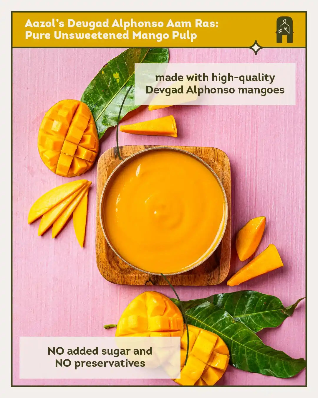 Devgad Alphonso Aam Ras: Pure Unsweetened Mango Pulp