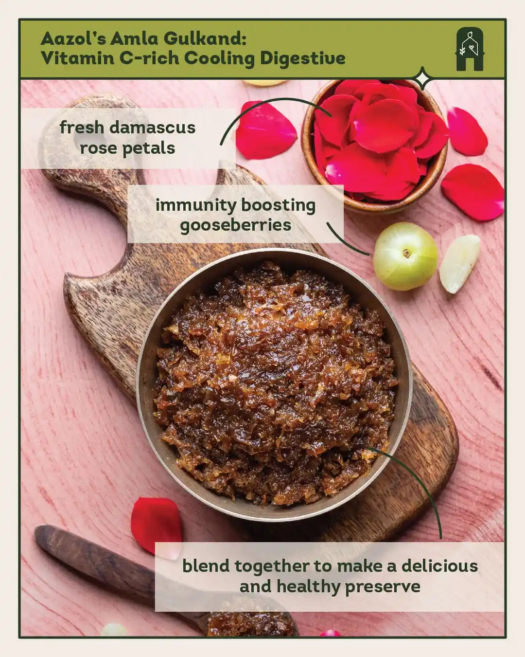 Amla Gulkand: Vitamin C-rich Cooling Digestive (200g)