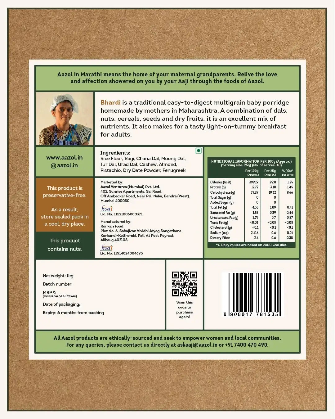 Traditional Cereal: Bhardi (250g/1kg)