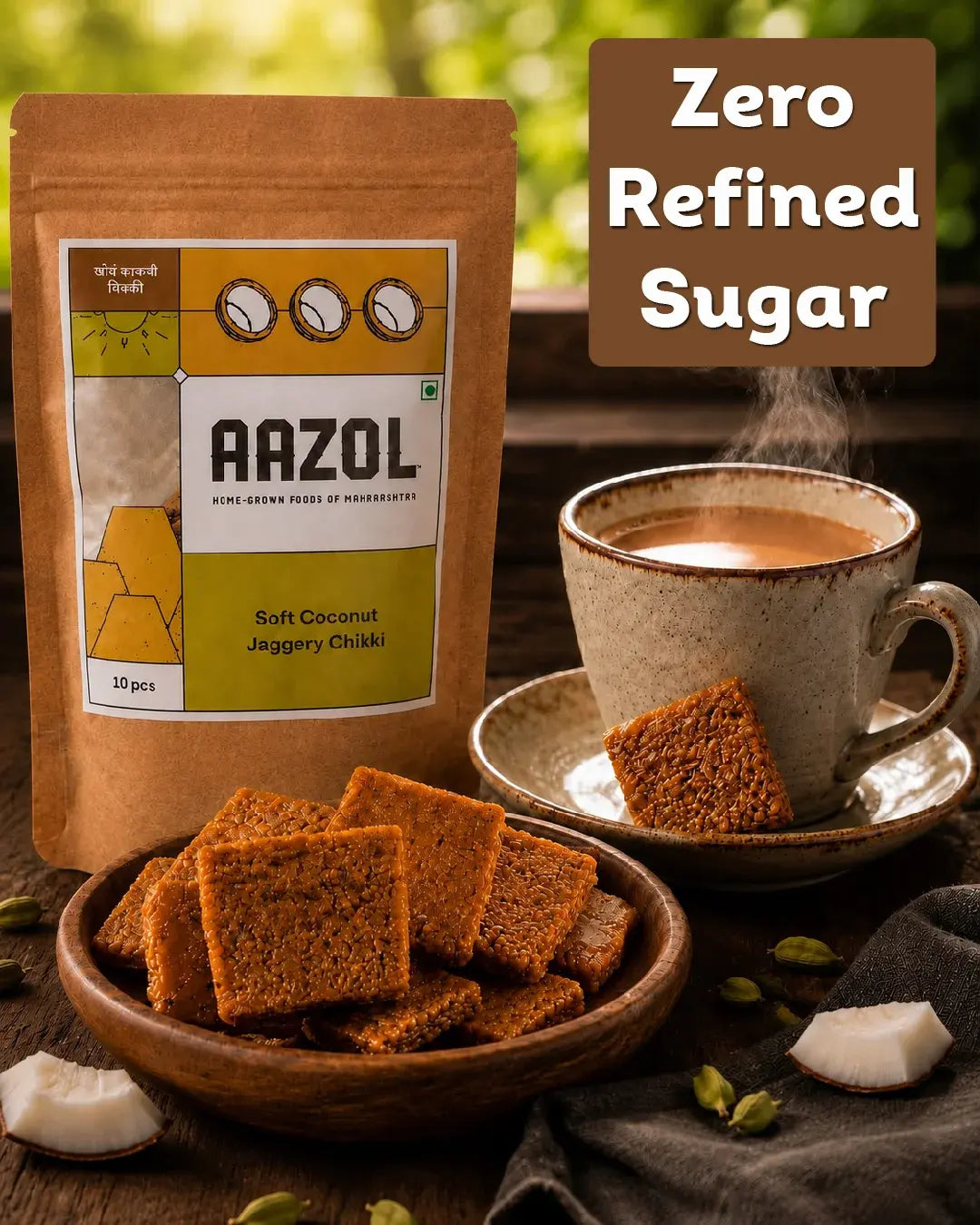 Soft Coconut Jaggery Chikki