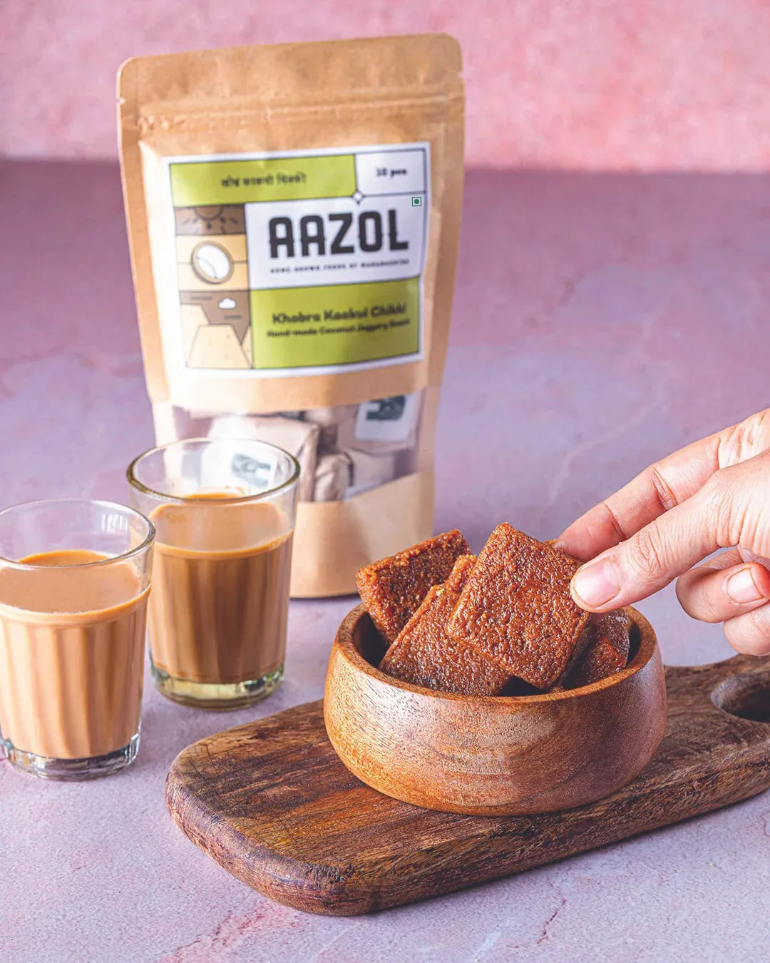 Soft Coconut Jaggery Chikki (10pcs/30pcs/60pcs)