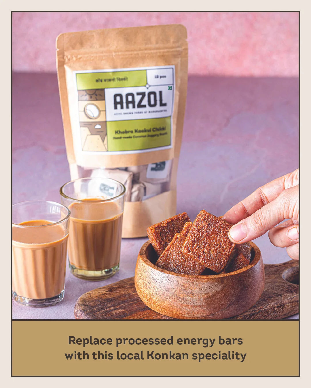 Soft Coconut Jaggery Chikki (10pcs/30pcs/60pcs)