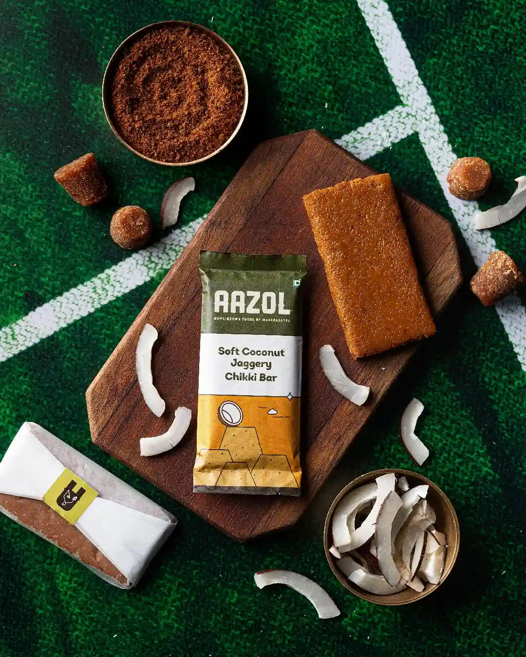 Soft Coconut Jaggery Chikki Bar (3 bars/9 bars)