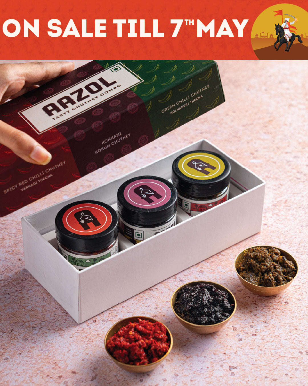 Tasty Chutney Combo: Red Chilli, Kokum & Green Chilli - 300g