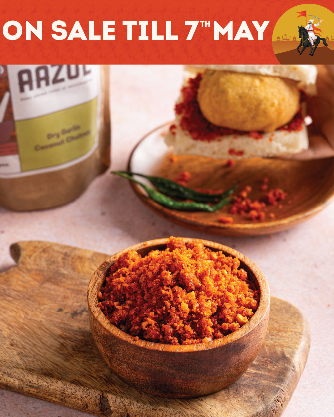Dry Garlic Coconut Chutney: Vada Pav Masala (200g/600g)