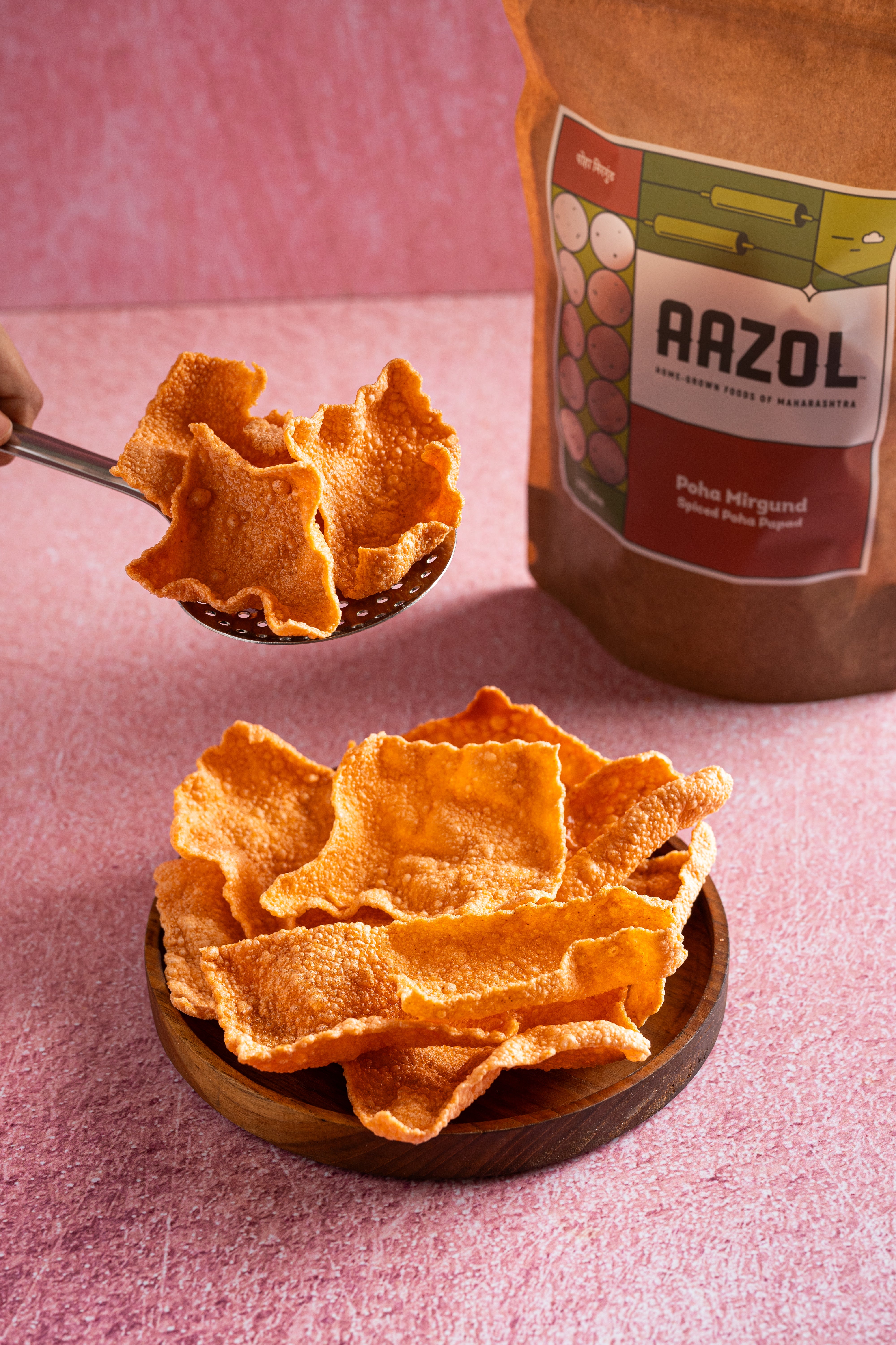 Spiced Poha Papad: Poha Mirgund (175g/525g)