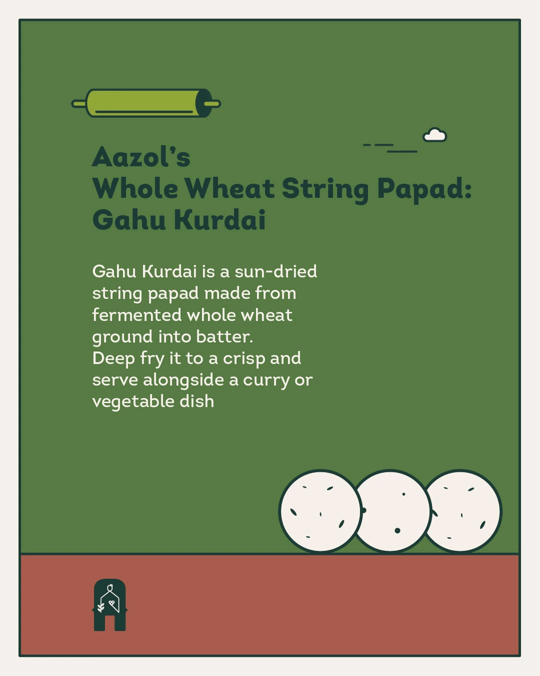 Whole Wheat String Papad: Gahu Kurdai (200g/600g)