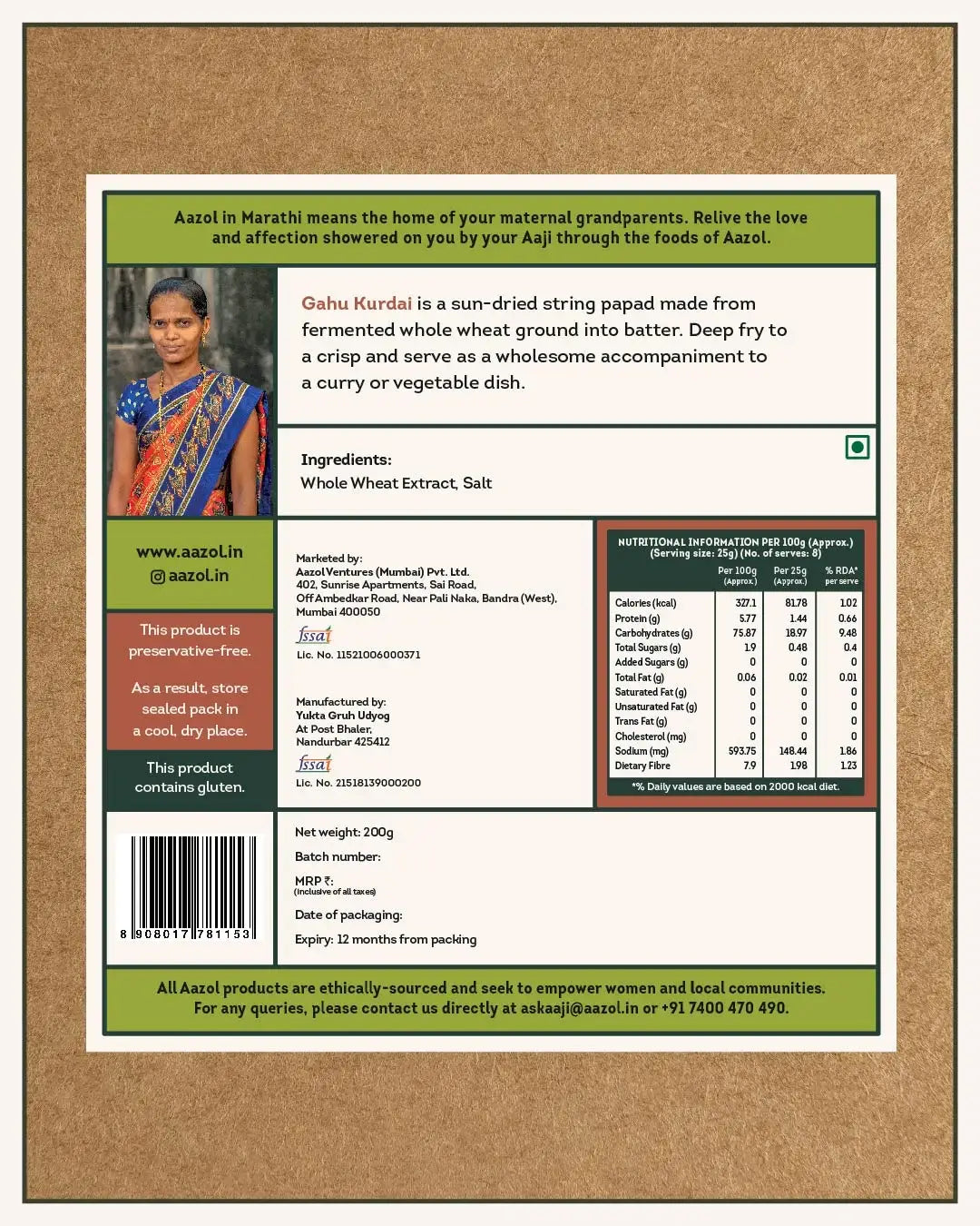 Maharashtrian Papads Combo - 475g