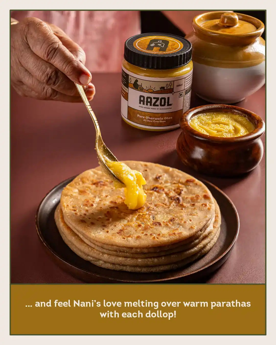 Pure Gharwala Ghee: Gir Cow Ghee (500ml/1L)
