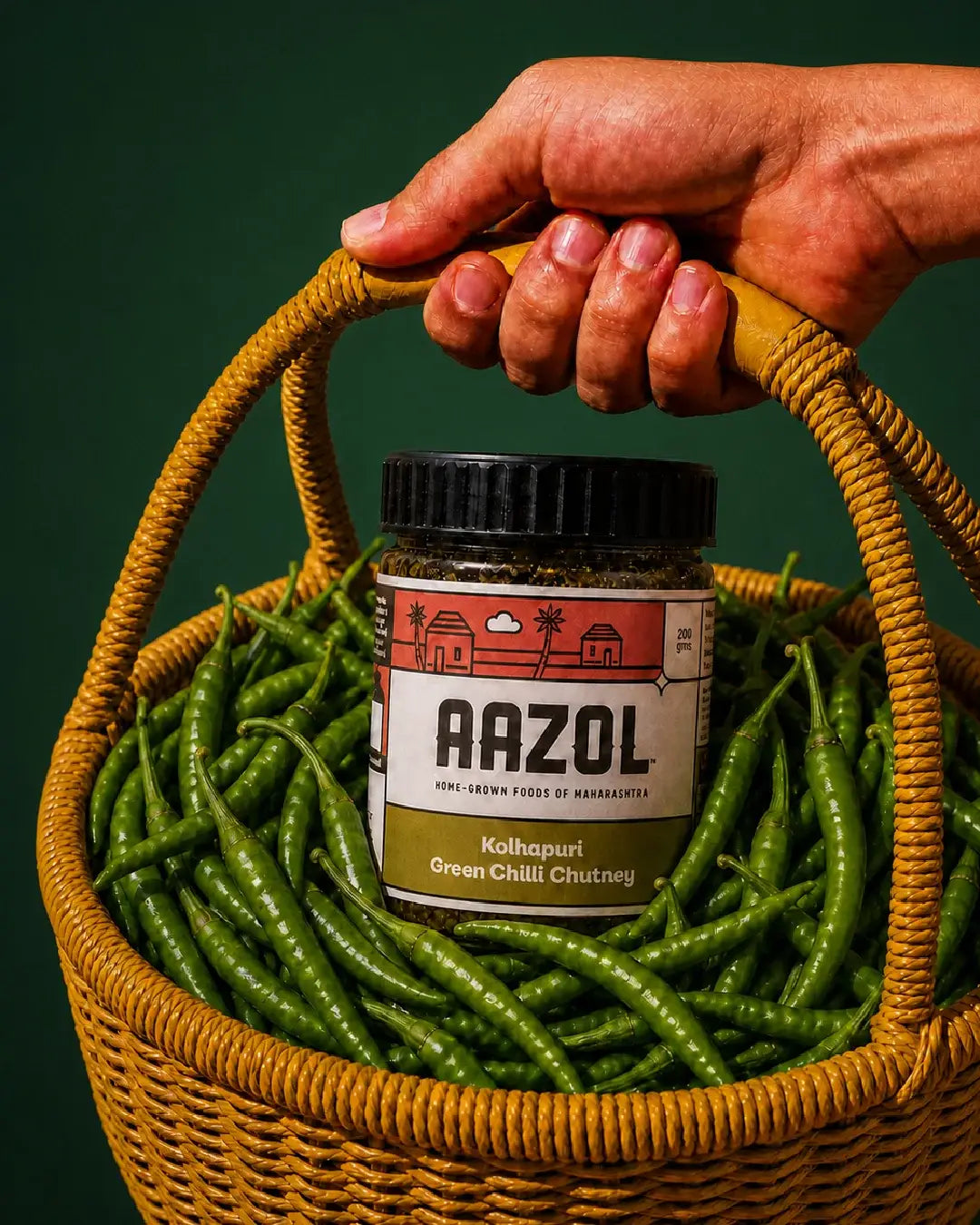 Green Chilli Chutney: Kolhapuri Thecha