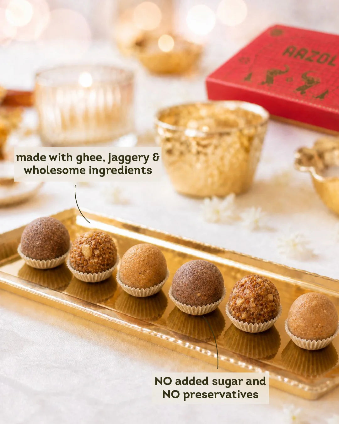 Aazol Heritage Laddus: Khapli | Gond | Ragi