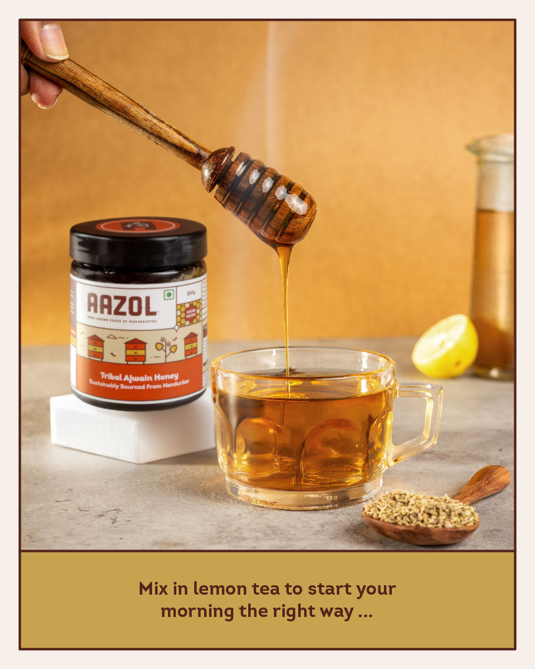 Tribal Ajwain Honey: Sustainably Sourced from Nandurbar - 250g