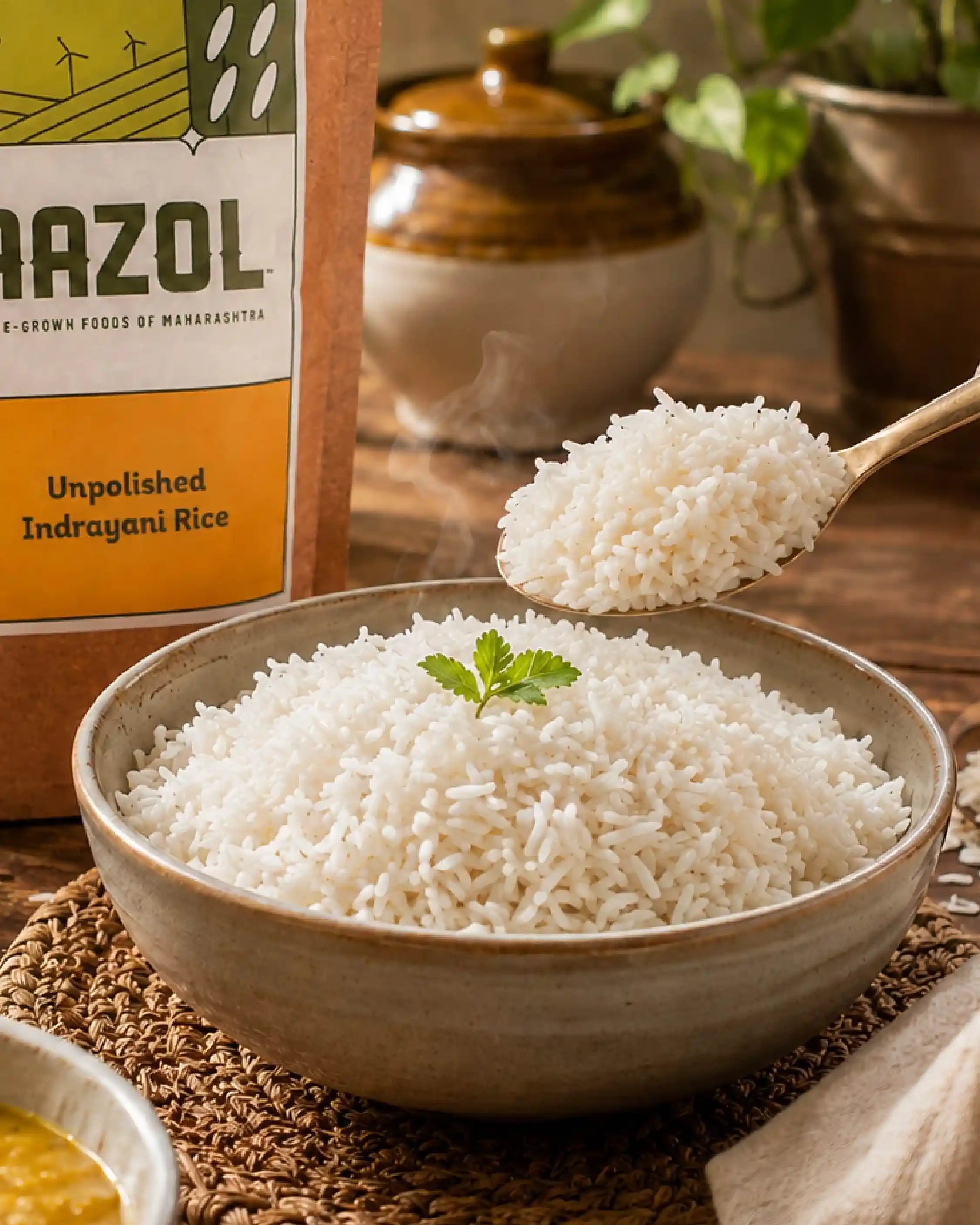 Unpolished Indrayani Rice