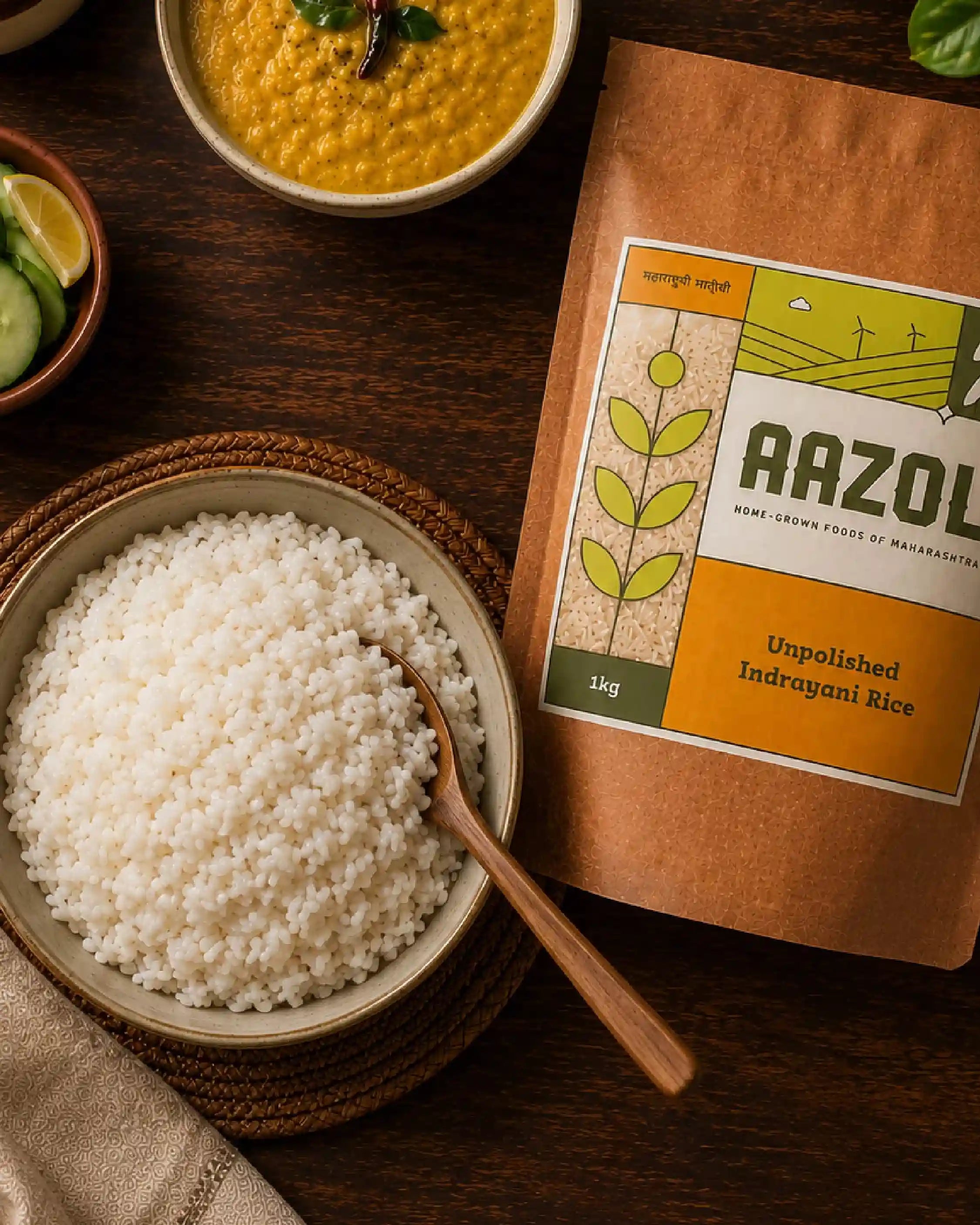 Unpolished Indrayani Rice