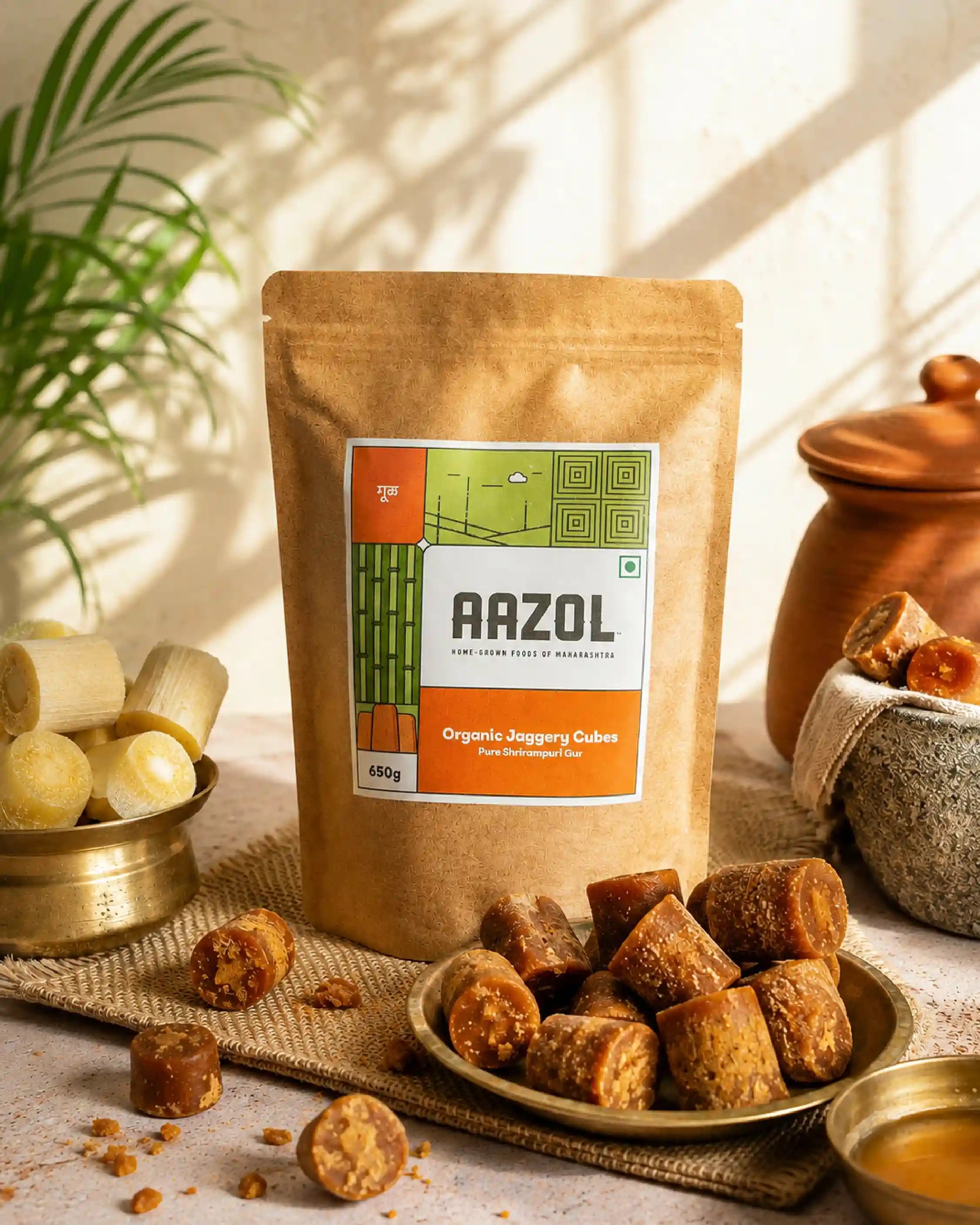 Organic Jaggery Cubes: Pure Desi Ghee Gur