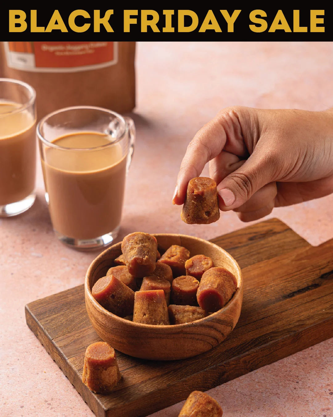 Organic Jaggery Cubes: Pure Shrirampuri Gur (650g/1.3kg/1.95kg)