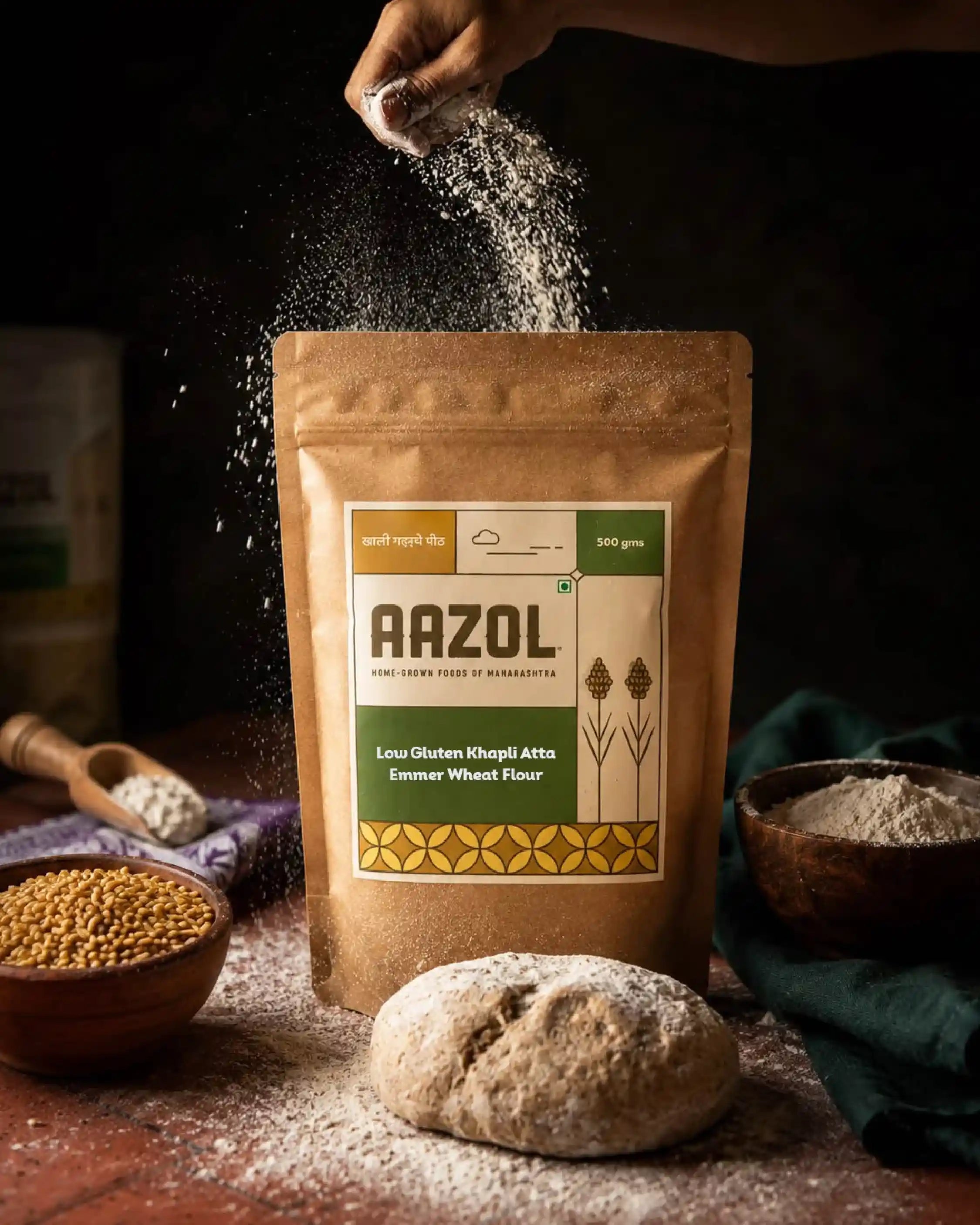 Low Gluten Khapli Atta: Emmer Wheat Flour