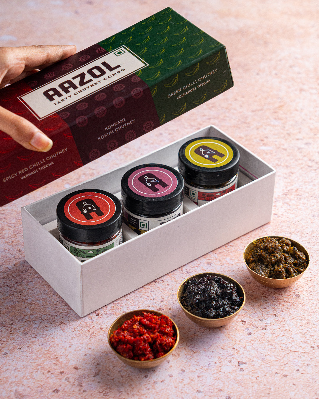 Tasty Chutney Combo: Red Chilli, Kokum & Green Chilli