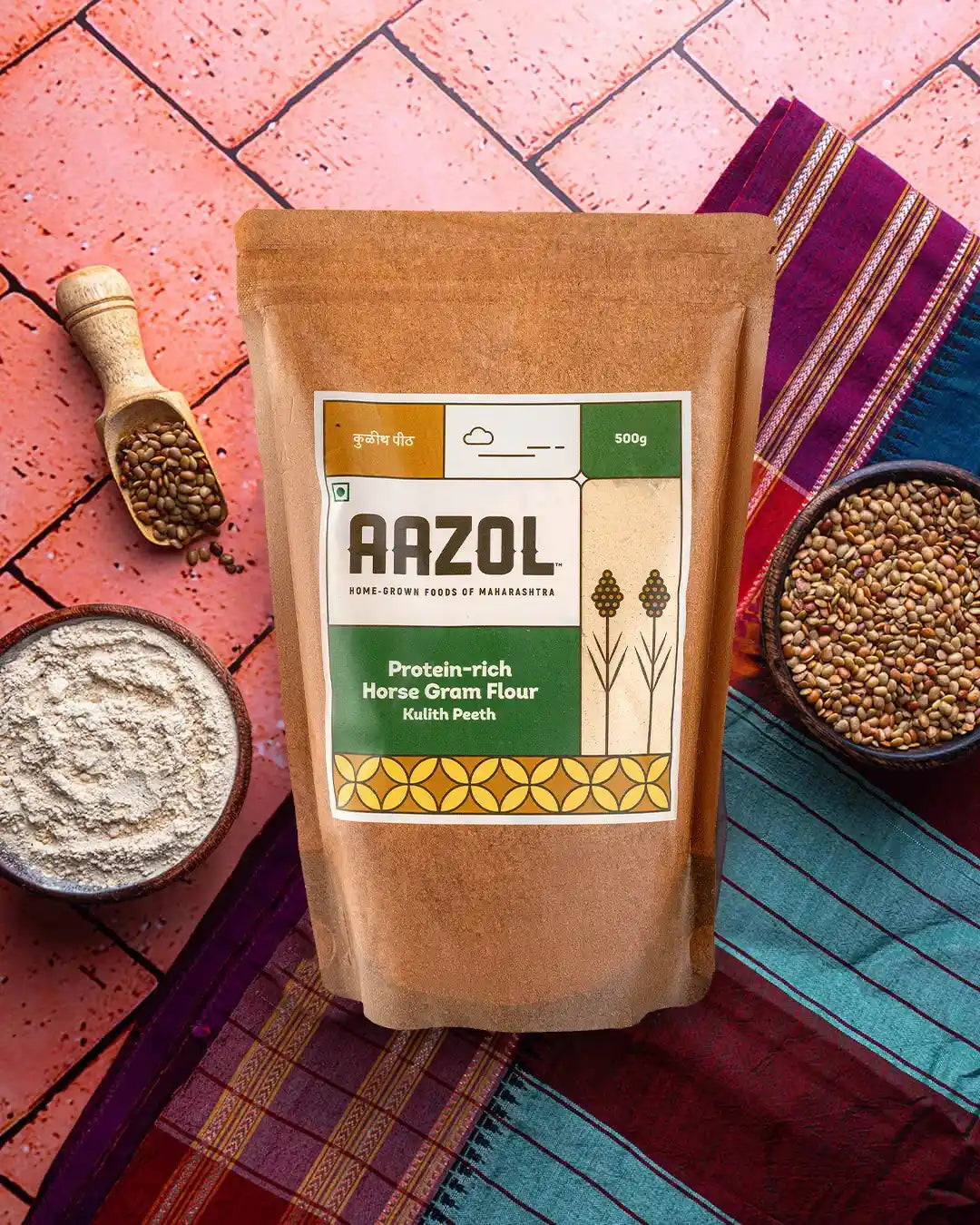 Protein-rich Horse Gram Flour: Kulith Peeth - 500g
