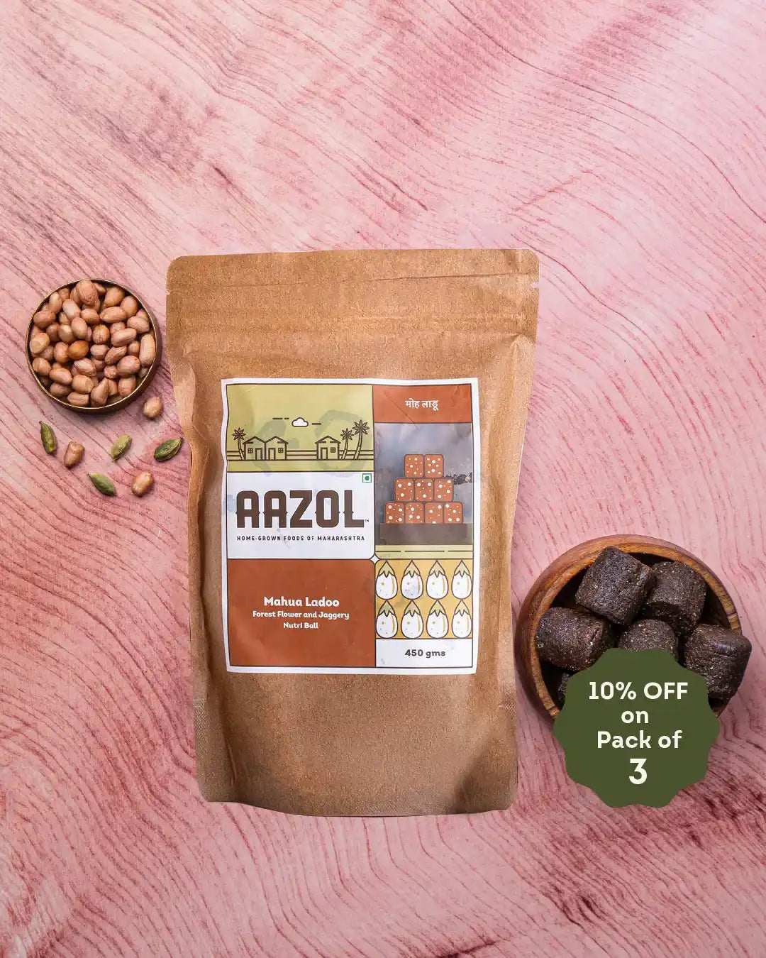 Mahua Laddu: Forest Flower and Jaggery Nutri Ball (250g/450g)