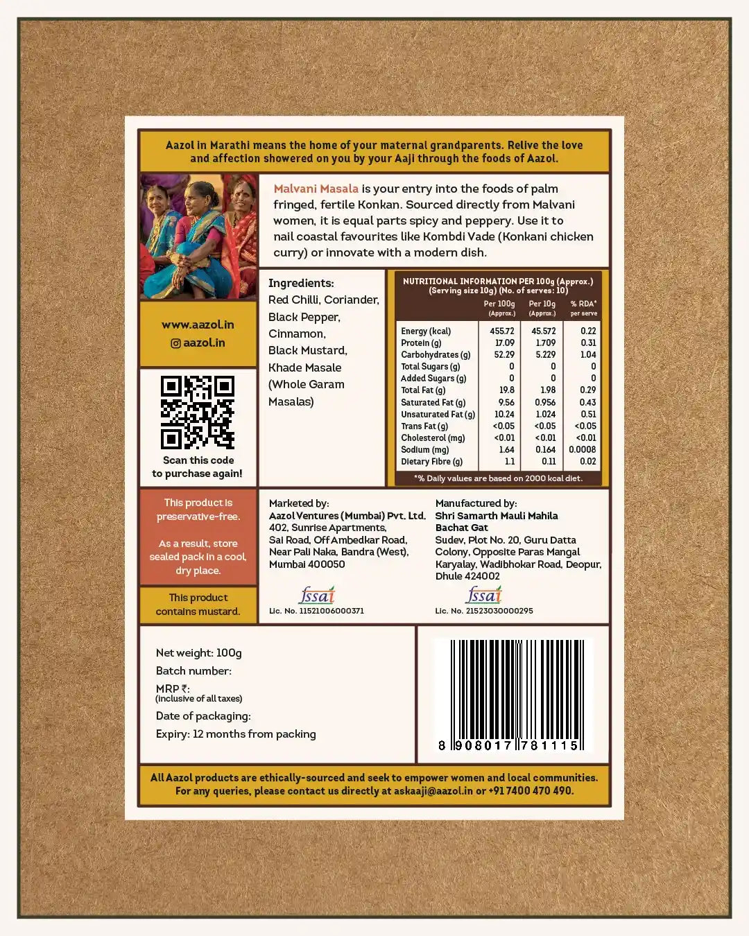 Chicken Masala: Malvani Masala - 100g
