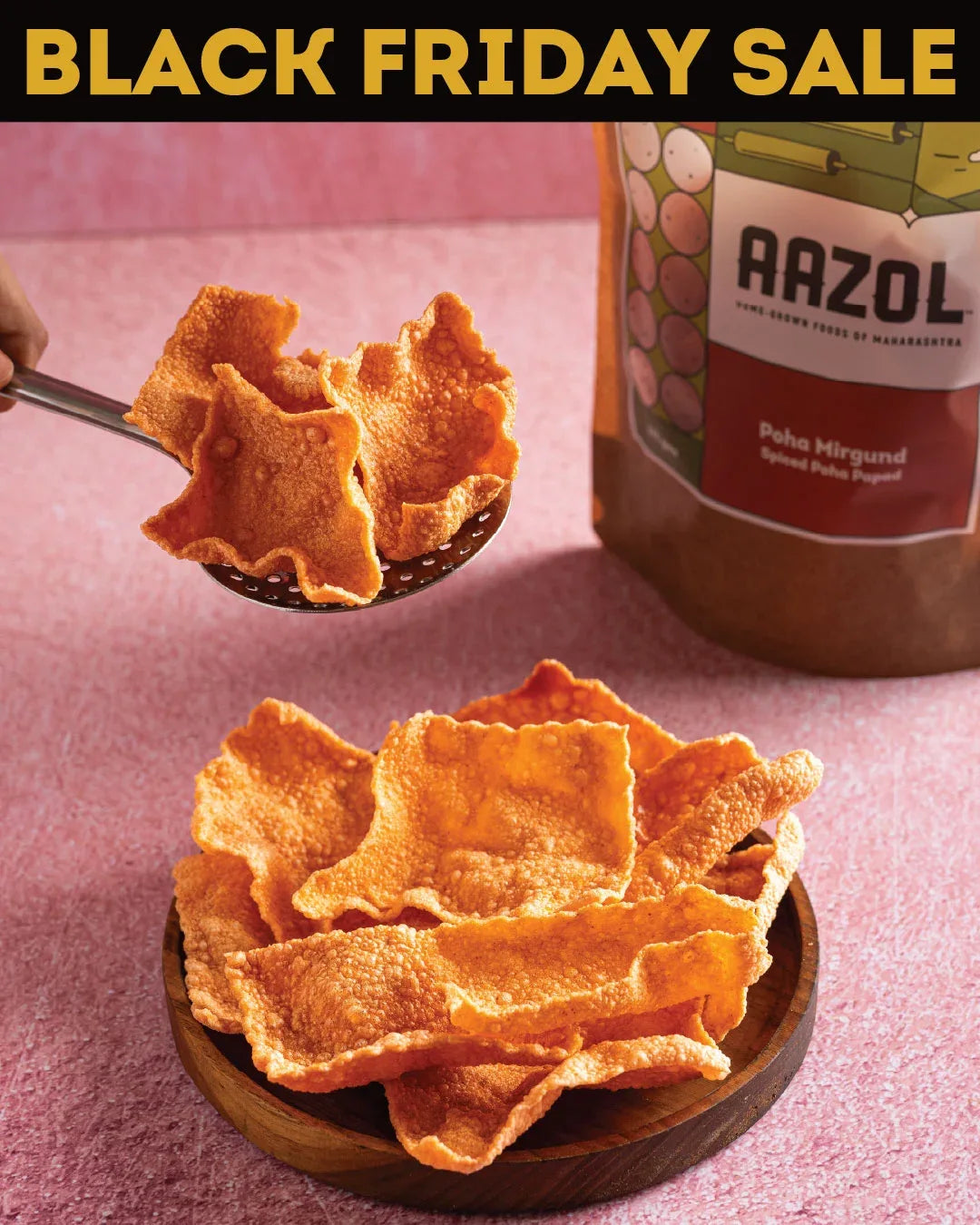 Spiced Poha Papad: Poha Mirgund (175g/525g)