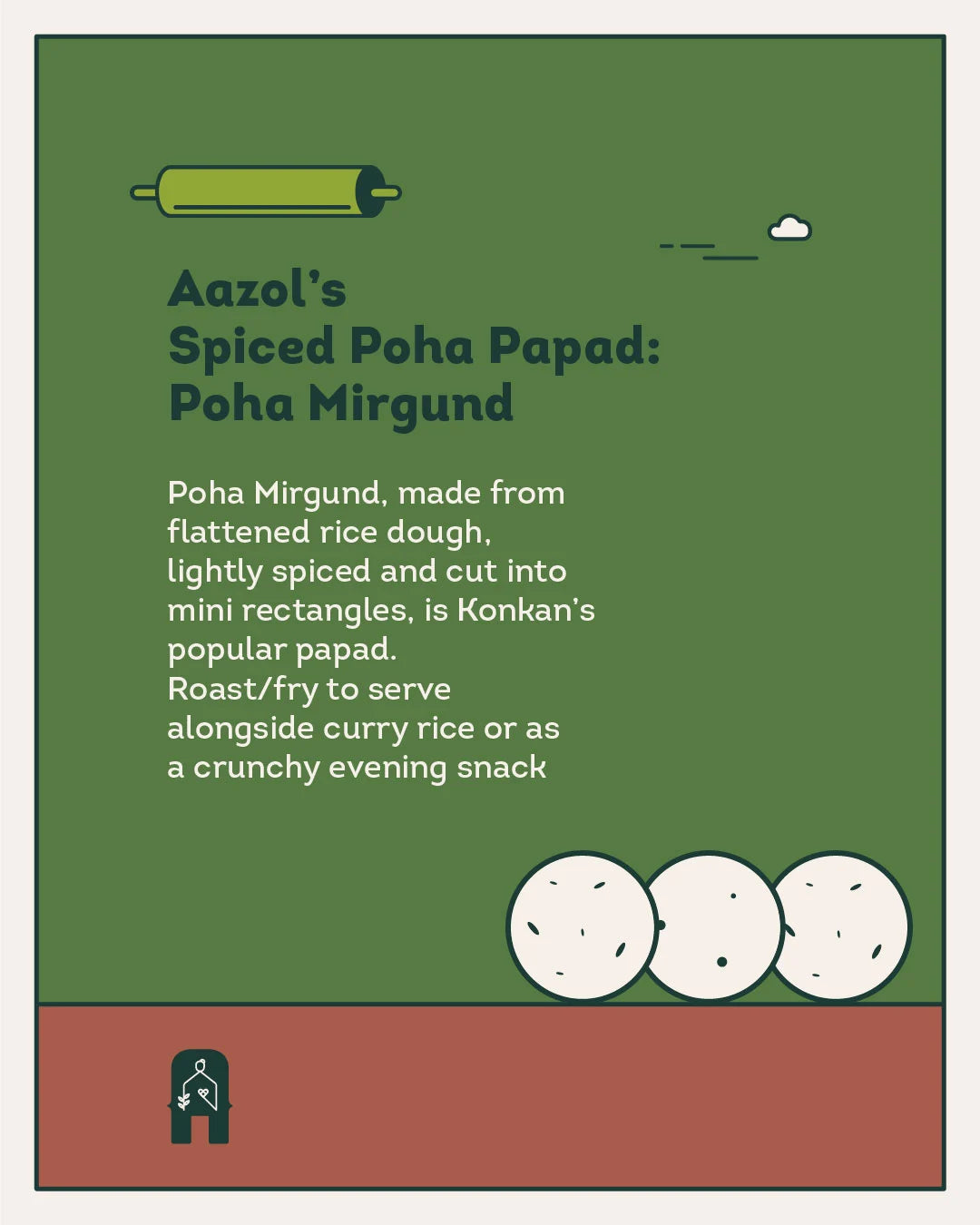 Spiced Poha Papad: Poha Mirgund (175g/525g)