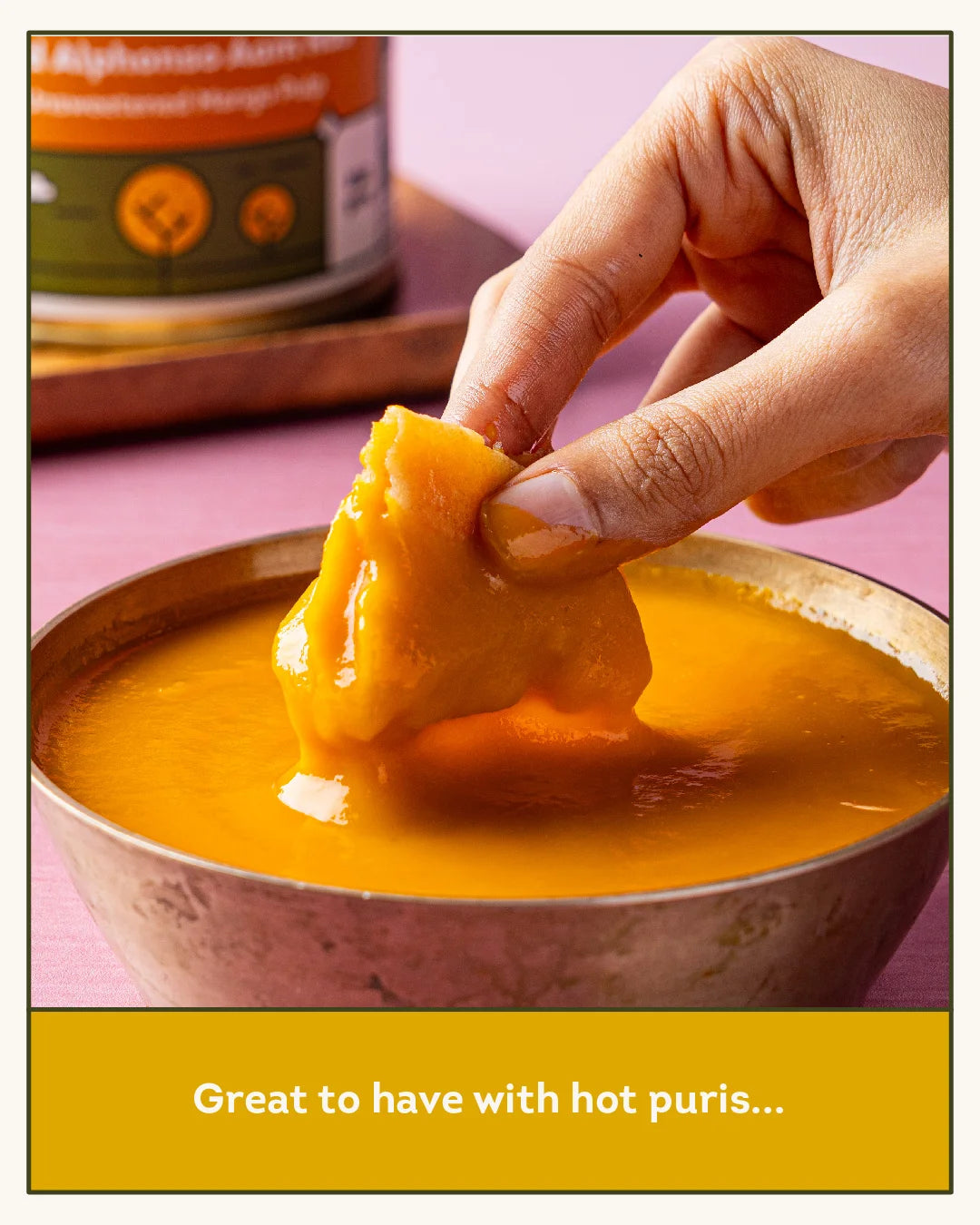 Ratnagiri Alphonso Aam Ras: Pure Unsweetened Mango Pulp - 850g