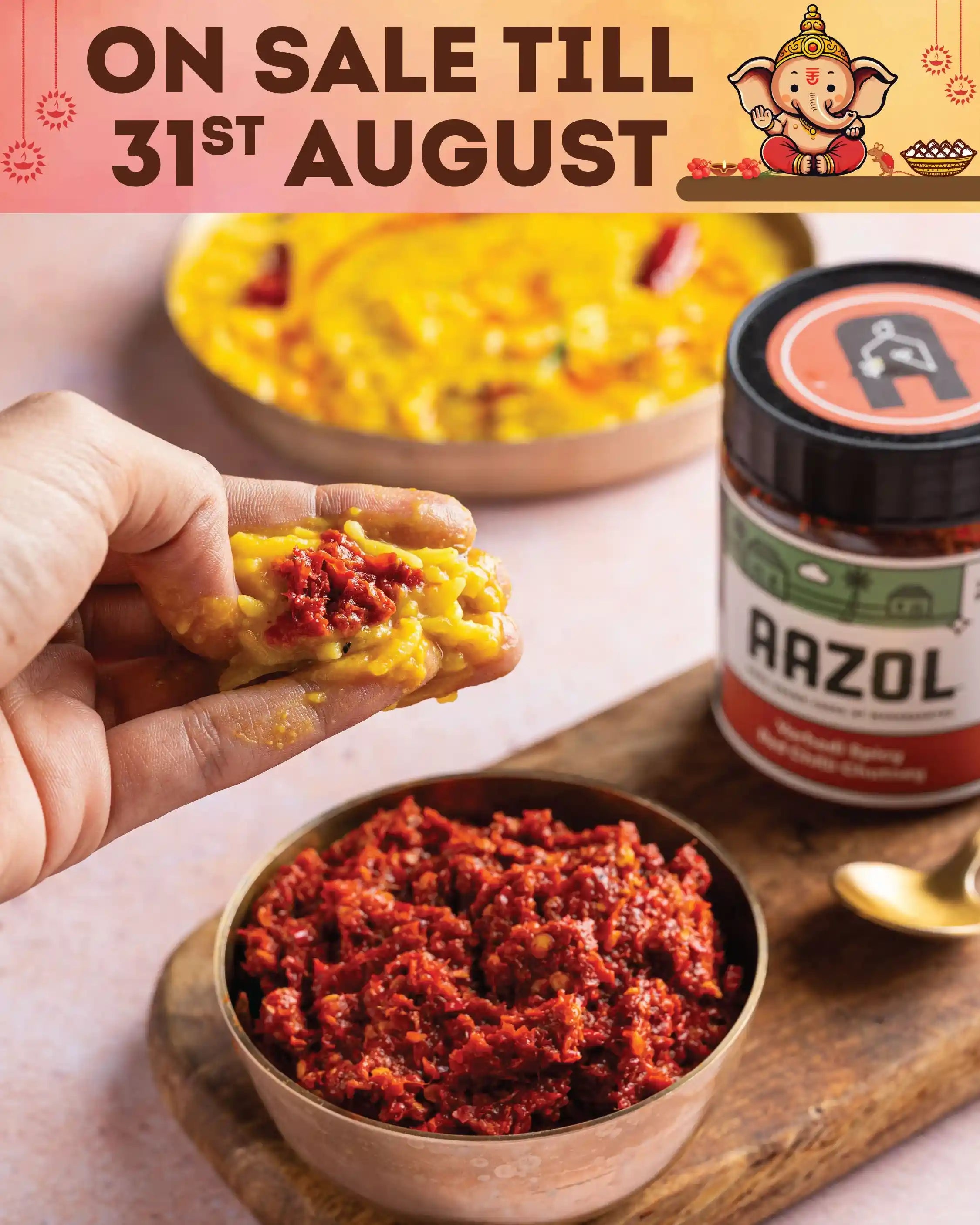 Spicy Red Chilli Chutney: Varhadi Thecha (200g/400g)