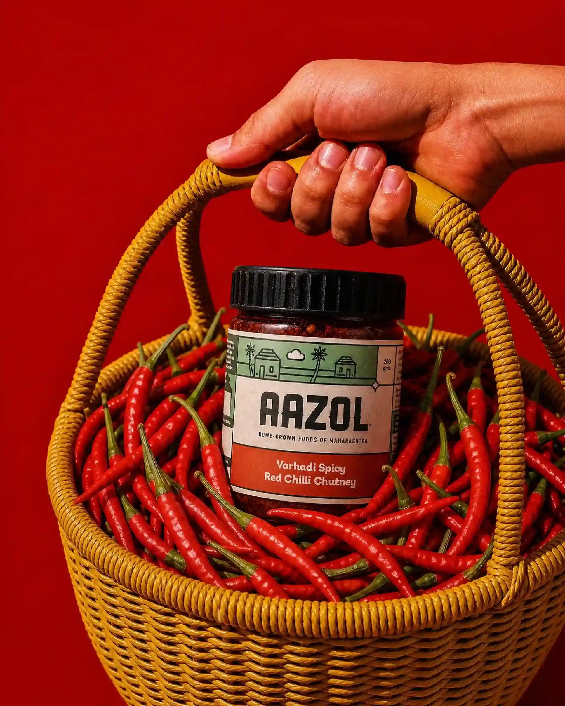 Spicy Red Chilli Chutney: Varhadi Thecha