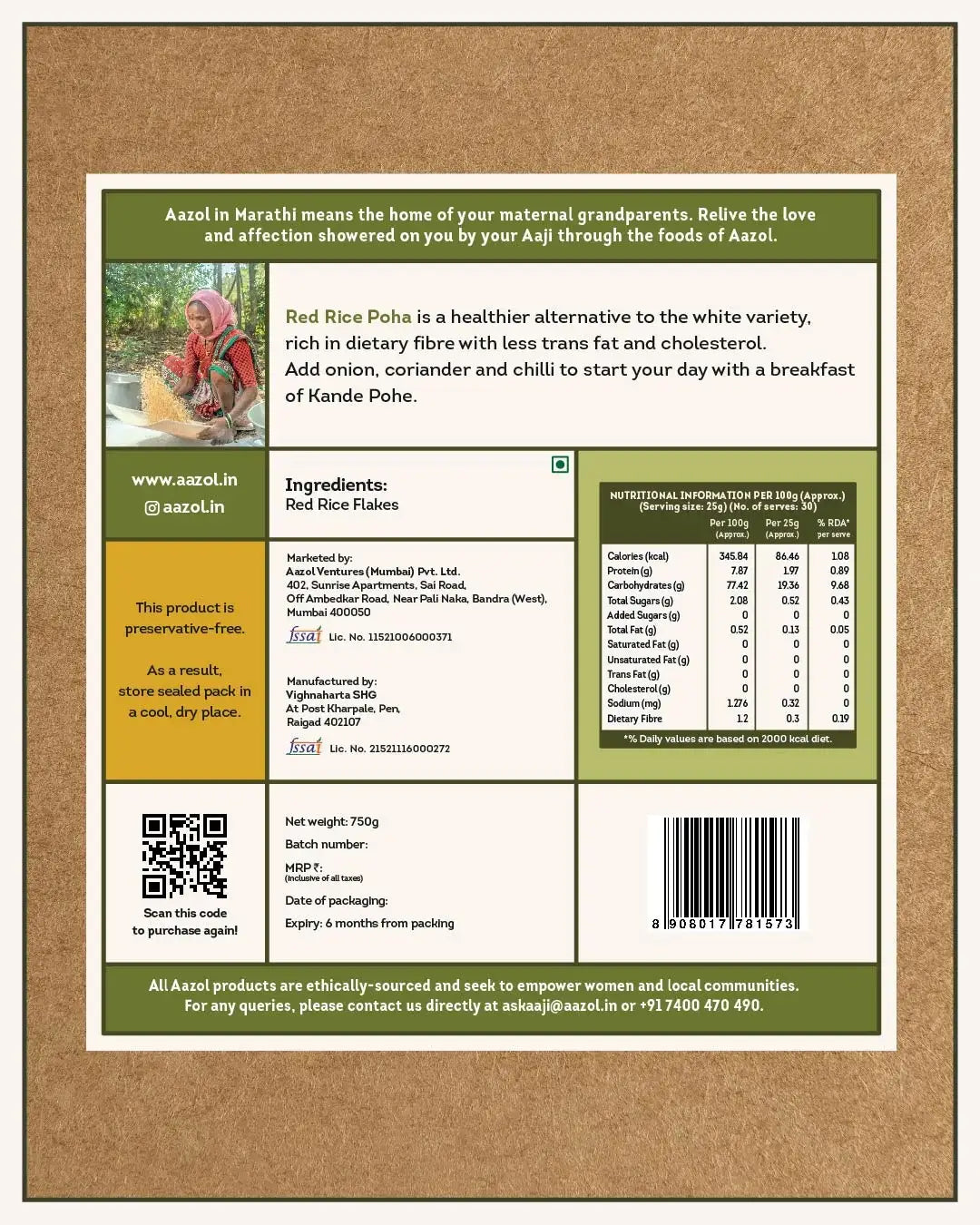 Healthy Red Rice Poha