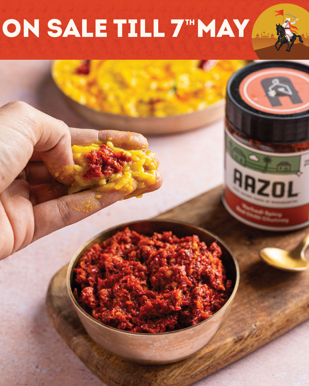 Spicy Red Chilli Chutney: Varhadi Thecha (200g/400g)