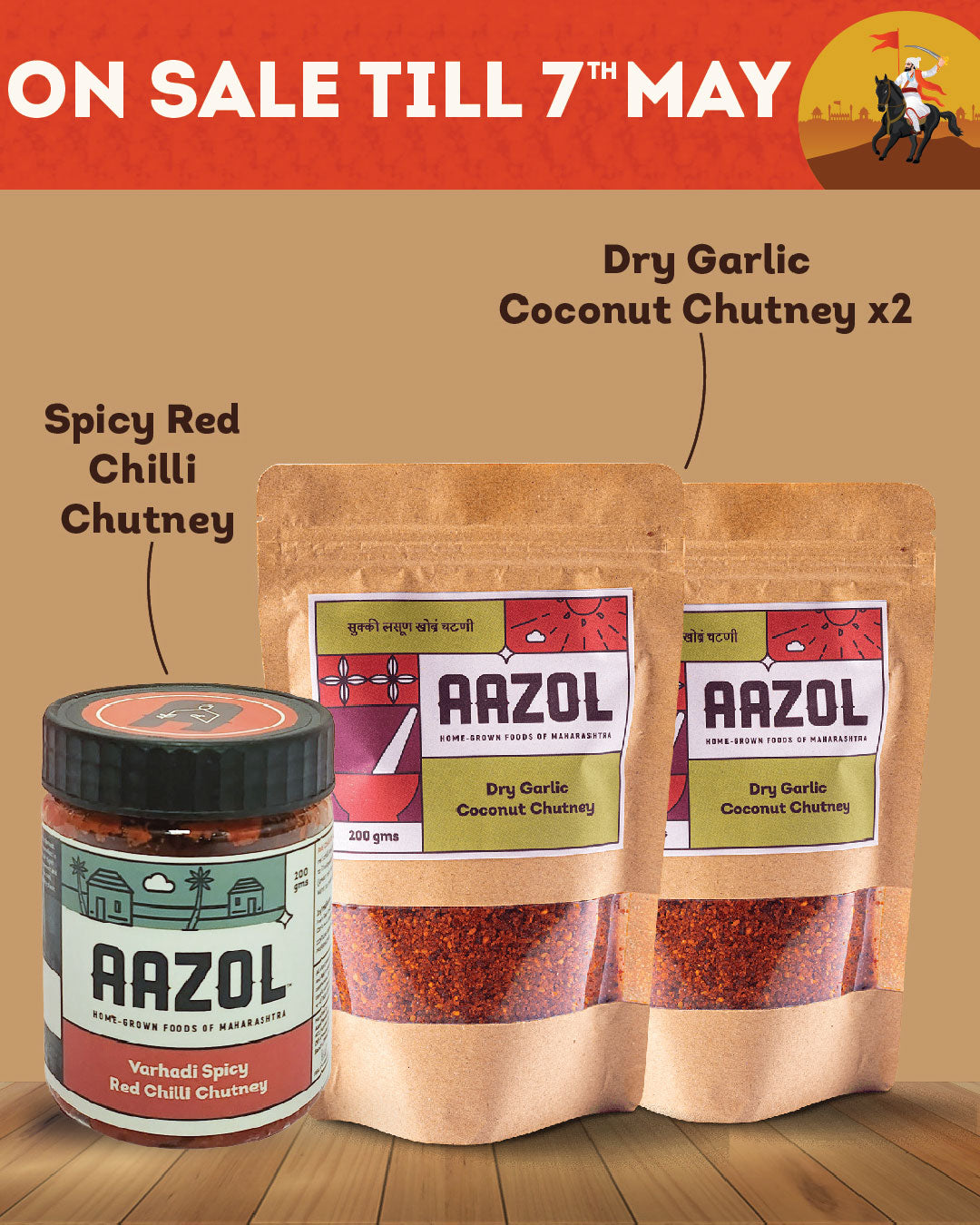 Spicy Garlic Chutneys Combo - 600g