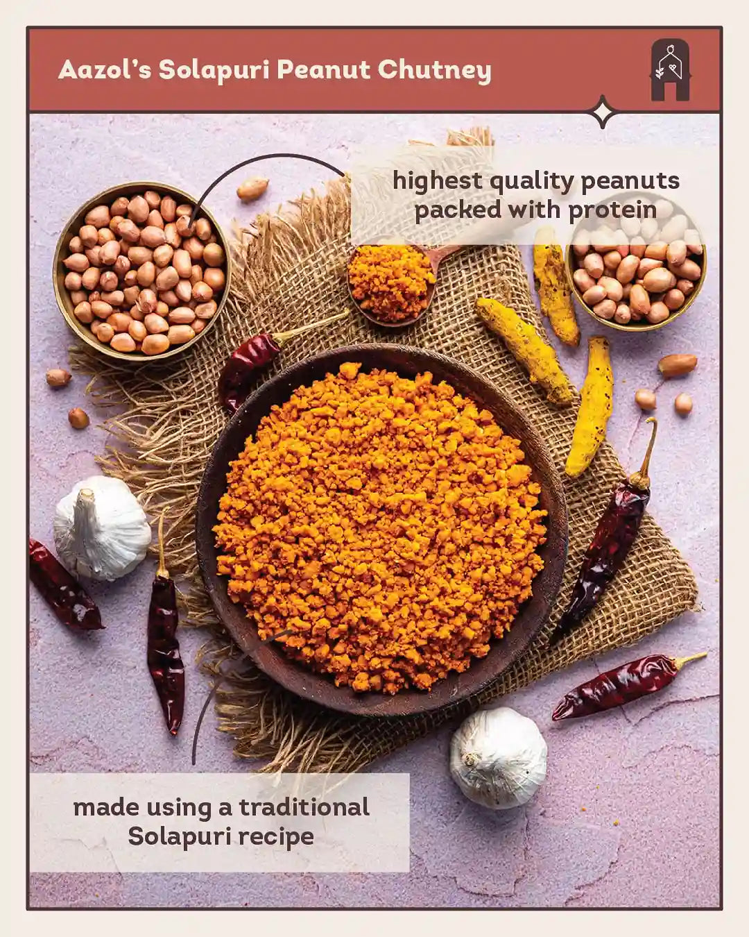 Solapuri Peanut Chutney (200g/600g)