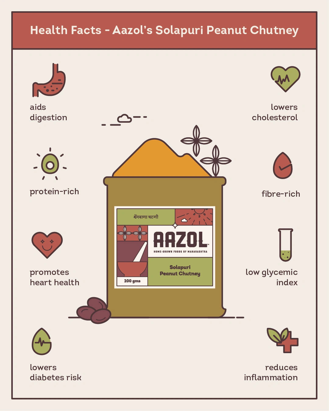 Solapuri Peanut Chutney (200g/600g)