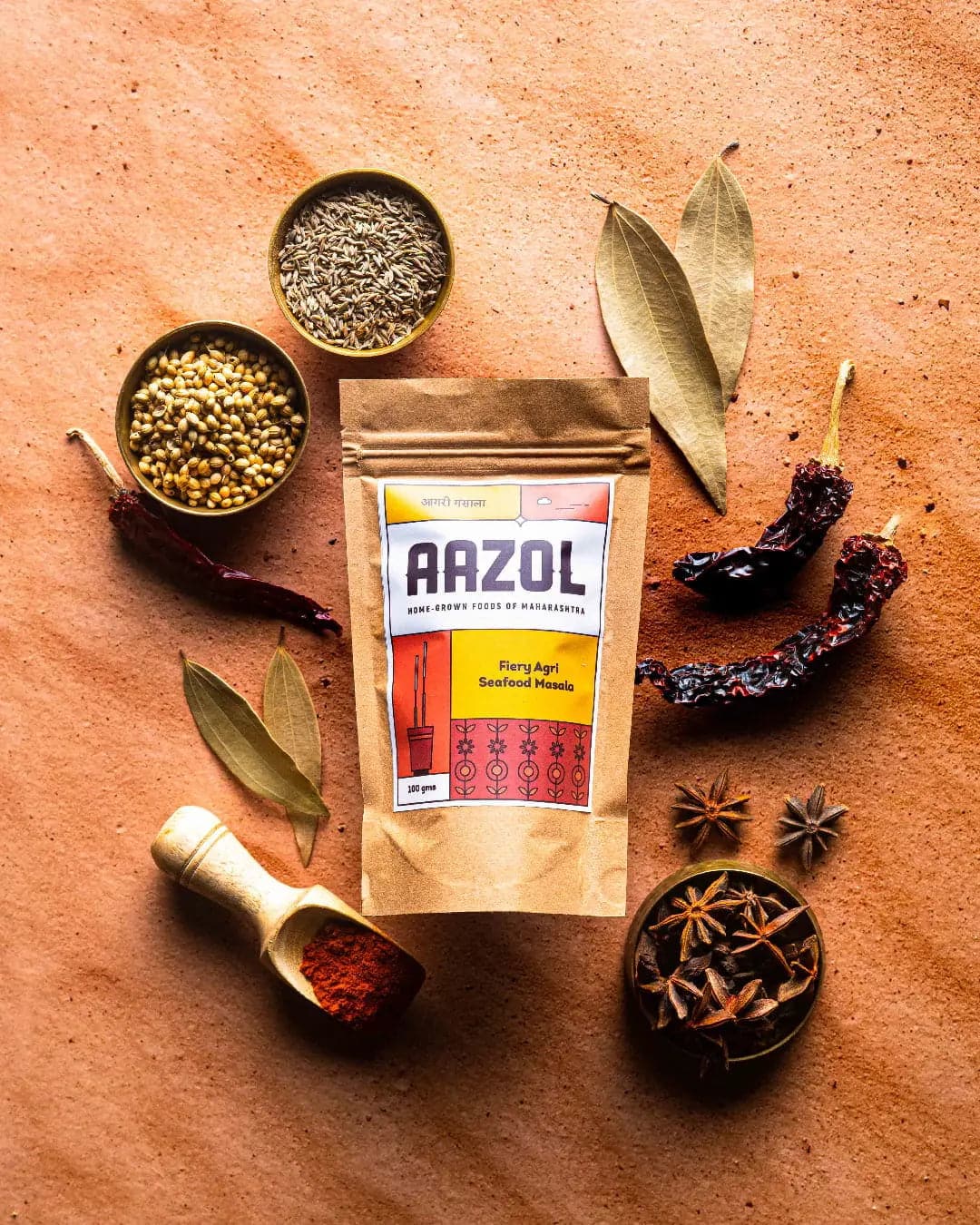 Agri Masala: Fiery Seafood Masala - 100g Aazol