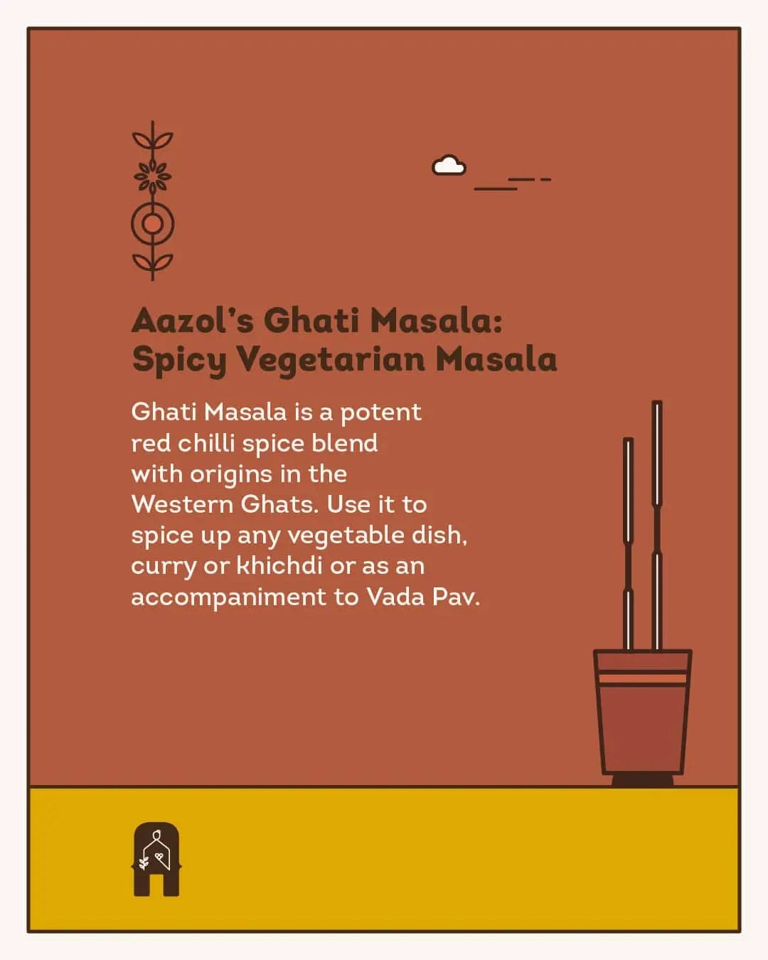 Ghati Masala: Spicy Vegetarian Masala - 100g Aazol