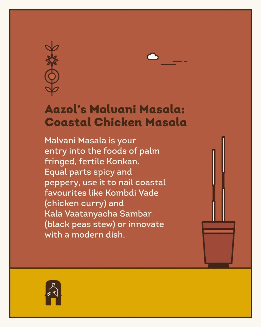 Malvani Masala: Coastal Chicken Masala - 100g Aazol
