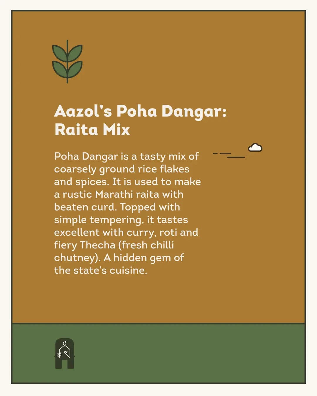 Poha Dangar: Raita Mix - 250g Aazol