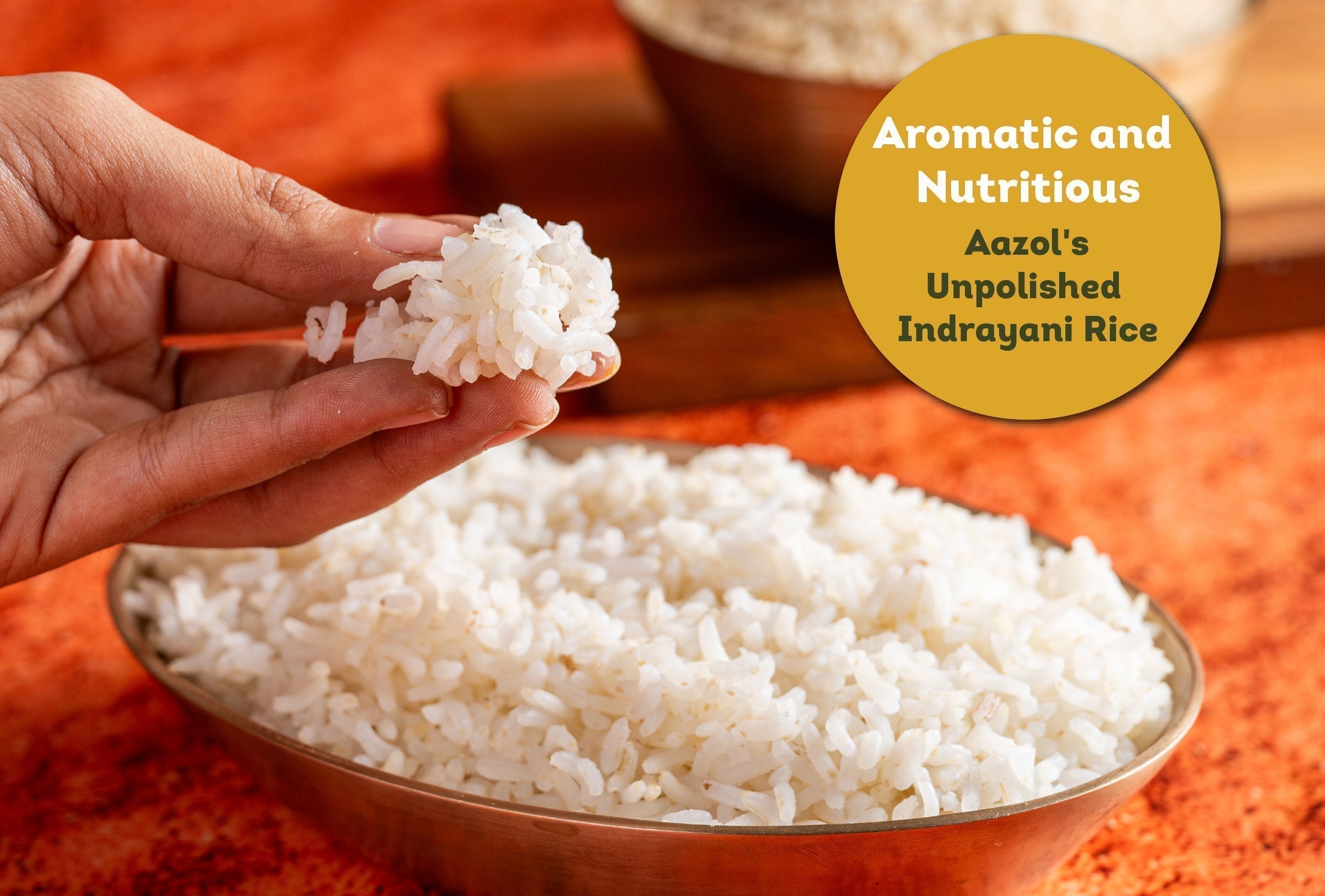 Aromatic and Nutritious: Aazol's Unpolished Indrayani Rice