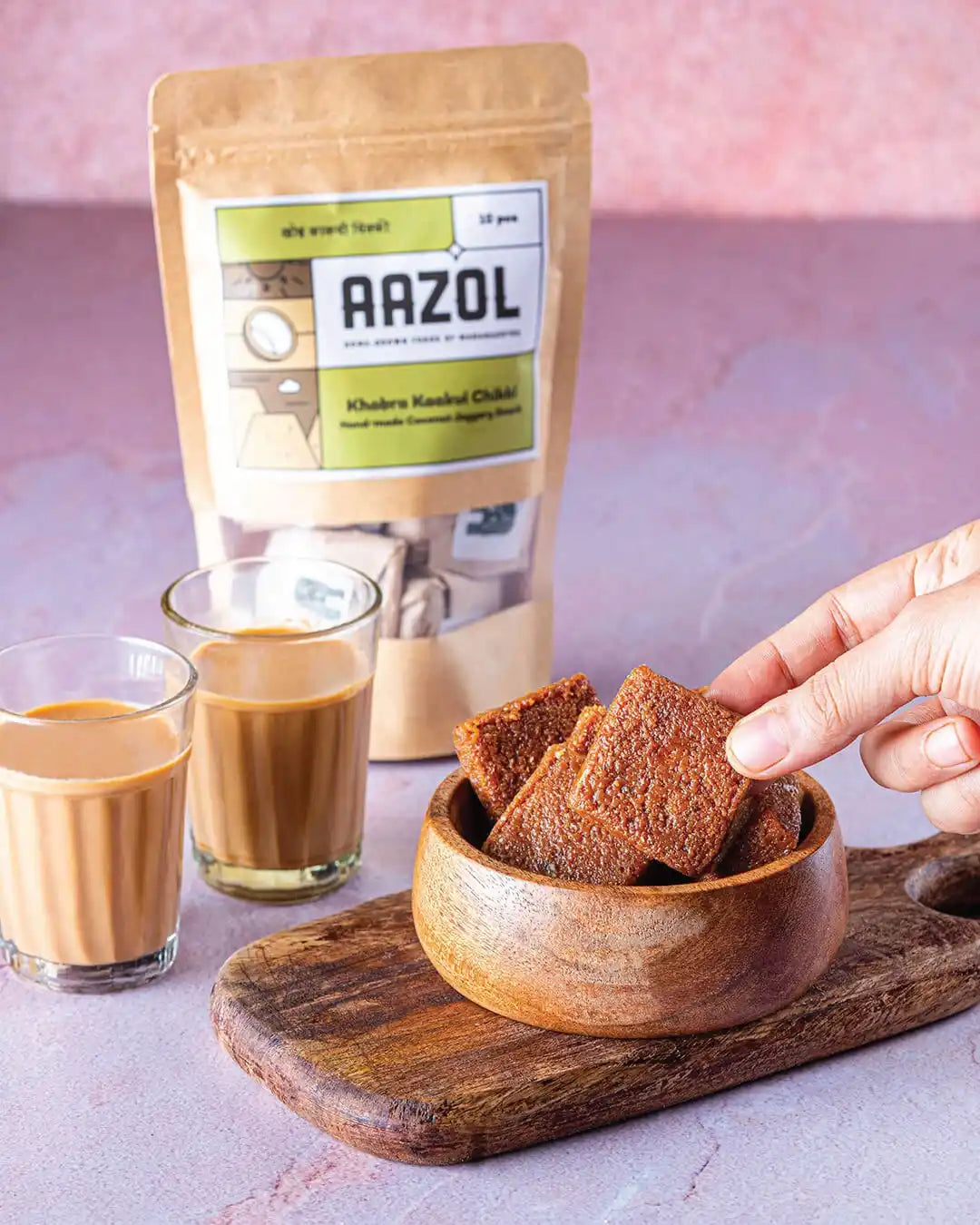 Soft Coconut Jaggery Chikki (10pcs/30pcs/60pcs)
