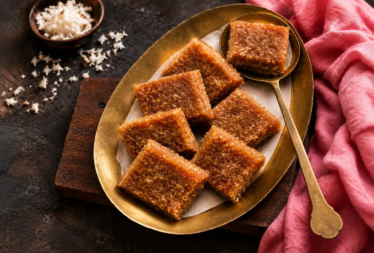 Jaggery Coconut Barfi