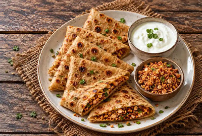 Solapuri Peanut Chutney Stuffed Paratha